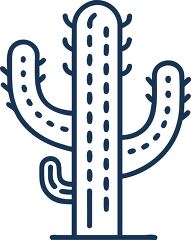 saguaro cactus solid line icon