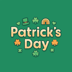 saint patricks day decorative text illustration