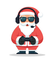 Santa playing video games