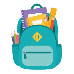 School Backpack Filled With Supplies