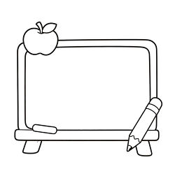 School Board Frame Coloring Page