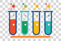 Science Tubes Vector Design on White