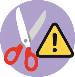 Scissors Warning Sign