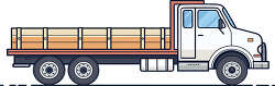 side view flatbed truck cargo vehicle