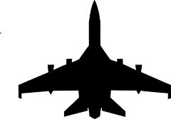 Silhouette of a Military Jet Aircraft