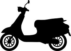 Silhouette of a Scooter