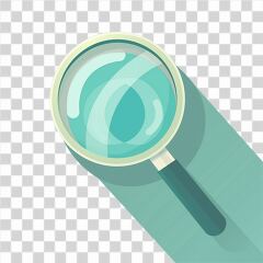 Simple Flat Design of a Magnifying Glass for Various Uses