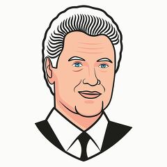 Simple Portrait of Bill Clinton