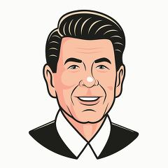 Simple Portrait of Ronald Wilson Reagan