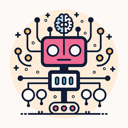 Smart AI Robot Circuit Illustration