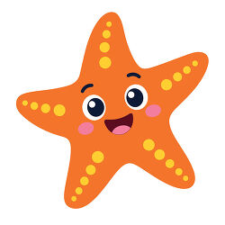 Smiling Orange Starfish
