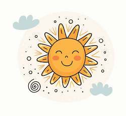 Smiling Sun With Clouds