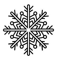 Snowflake outline winter decoration