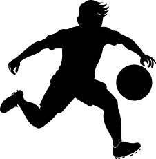 soccer player kicking ball silhouette copy