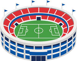 Soccer Stadium With Flags