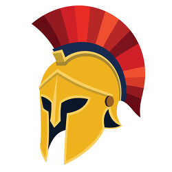 spartan helmet with red crest