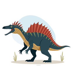 spinosaurus large carnivorous dinosaur illustration