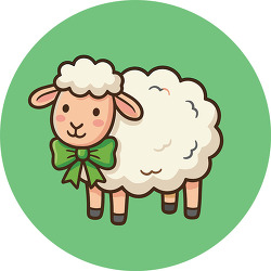 Spring lamb with green bow