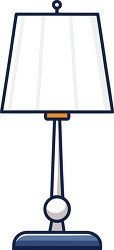 standing table lamp with white lampshade