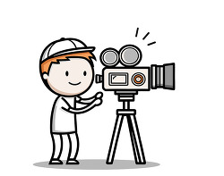 stickman filmmaker video camera cartoon