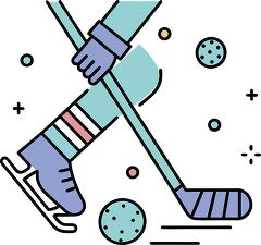 Stylized Hockey Player in Motion