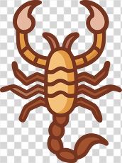 Stylized Scorpion Clipart With Simple Design Features