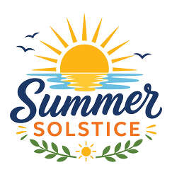 summer solstice sun over water