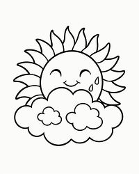 Sun Behind Fluffy Clouds Page