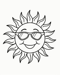 Sunny Sunglasses Coloring Page