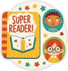 Super Reader Achievement Sticker