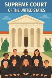 supreme court justices illustration united states