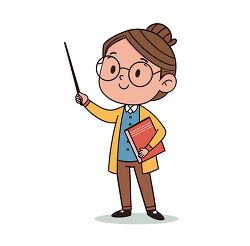 teacher character classroom illustration