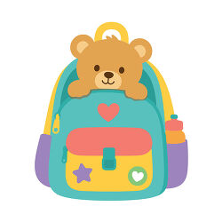 Teddy Bear Backpack With Water Bottle
