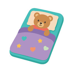 Teddy Bear In Bed