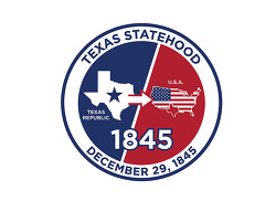 texas statehood 1845 badge design