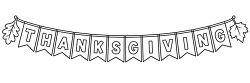 Thanksgiving Banner Coloring Page