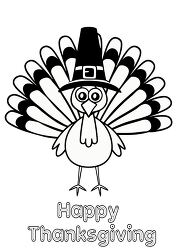 thanksgiving turkey coloring page for kids