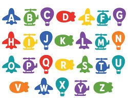 Transportation Alphabet With Planes Helicopters