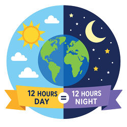 Twelve Hours Day Night Equinox