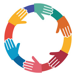 Unity Helping Hands Circle Diversity Teamwork Support