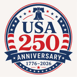USA 250 Anniversary Liberty Bell Badge