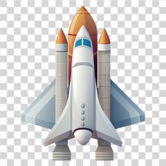 Vector Design of a Space Shuttle Ready for Launch