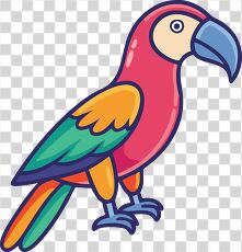 Vibrant Parrot Clipart With Playful Design