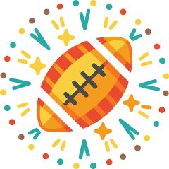 Vibrant Rugby Ball Clip Art