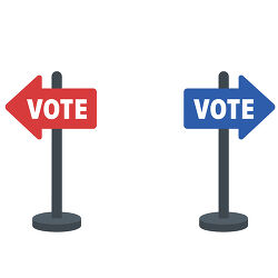 Vote Arrow Direction Signs
