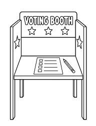 Voting Booth Ballot Coloring Page