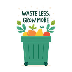 Waste Less Grow More Bin With Produce