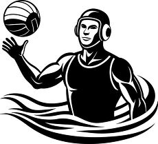 water polo player silhouette