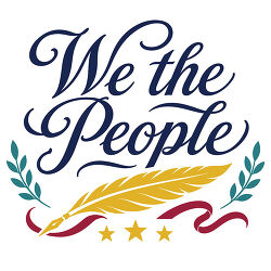 We the People Script With Golden Quill
