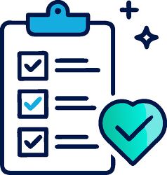 Wellness Check Icon Heart List